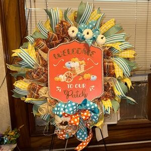 Welcome to Our Patch Fall Wreath